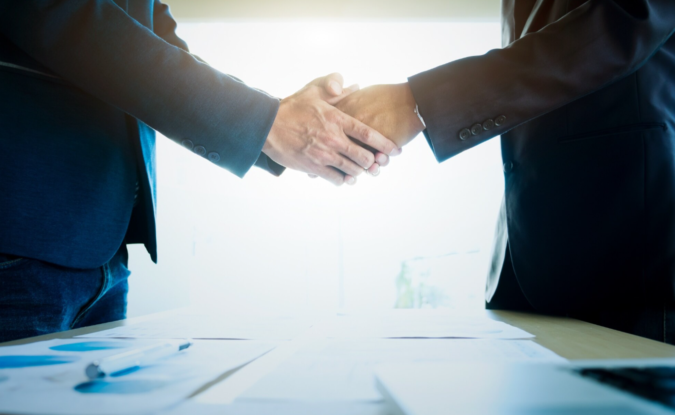 Business professionals collaborating